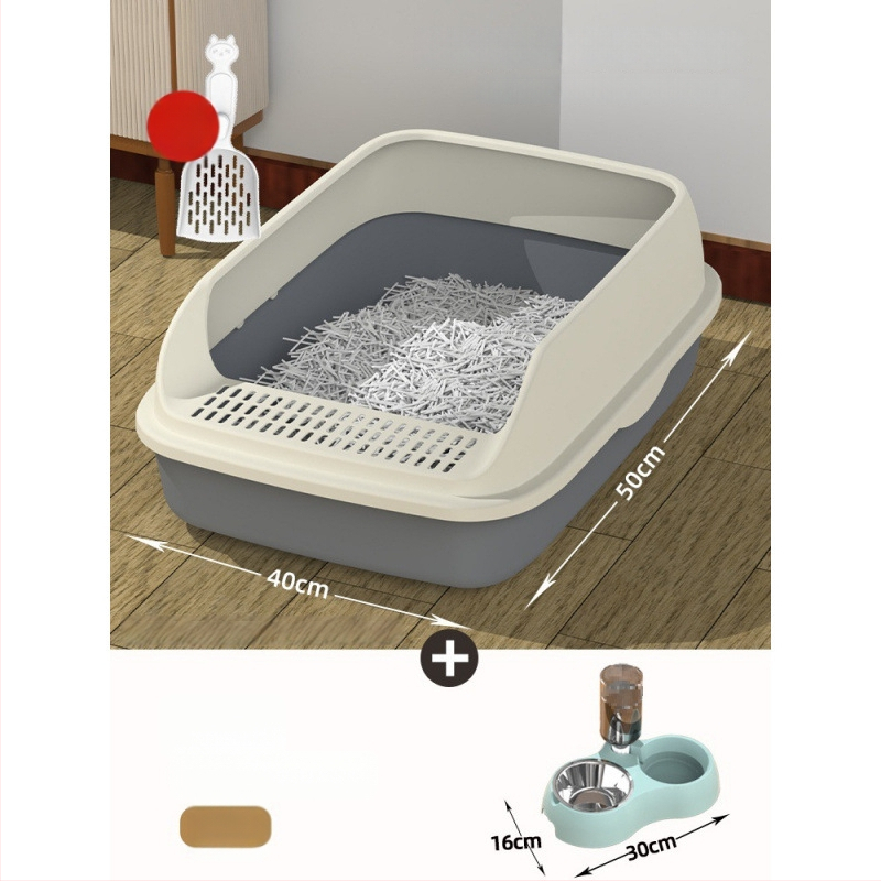 Mačja posuda za pijesak s poluzatvorenim dizajnom, PVC – SZce7DD8