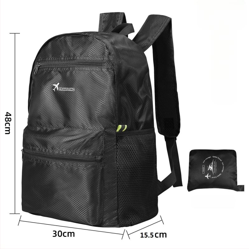 Ταξιδιωτικό σακίδιο — Αδιάβροχο, επεκτειόμενο, αποθηκεύσιμο (Oxford ύφασμα, υπαίθρια σπορ, unisex)