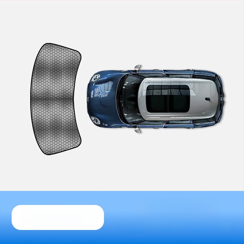 Automobilio saulės skydelis MINI Cooper iš carAwait – titano medžiaga, plokščias montavimas, logotipo spauda įmanoma