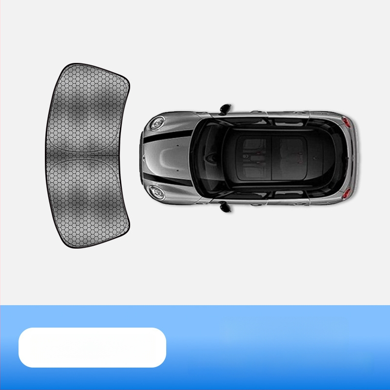 Automobilio saulės skydelis MINI Cooper iš carAwait – titano medžiaga, plokščias montavimas, logotipo spauda įmanoma