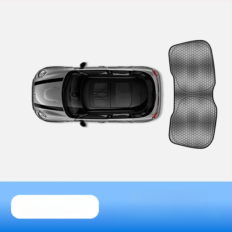 Automobilio saulės skydelis MINI Cooper iš carAwait – titano medžiaga, plokščias montavimas, logotipo spauda įmanoma