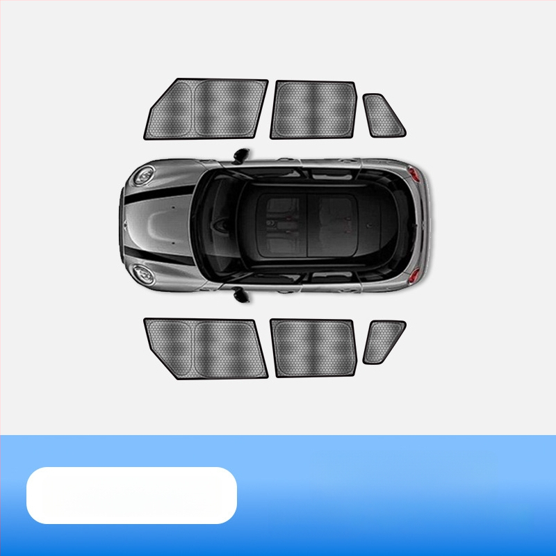 Automobilio saulės skydelis MINI Cooper iš carAwait – titano medžiaga, plokščias montavimas, logotipo spauda įmanoma
