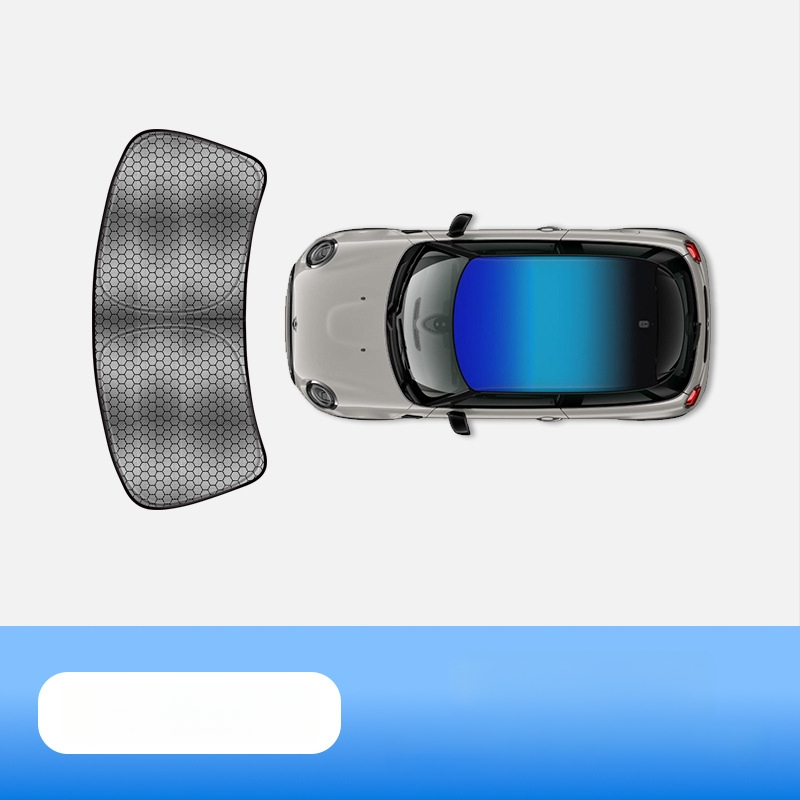 Automobilio saulės skydelis MINI Cooper iš carAwait – titano medžiaga, plokščias montavimas, logotipo spauda įmanoma