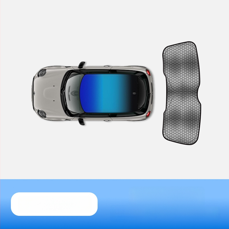 Automobilio saulės skydelis MINI Cooper iš carAwait – titano medžiaga, plokščias montavimas, logotipo spauda įmanoma