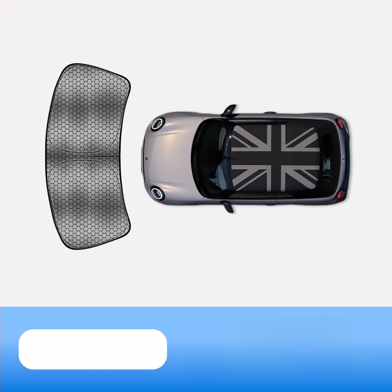 Automobilio saulės skydelis MINI Cooper iš carAwait – titano medžiaga, plokščias montavimas, logotipo spauda įmanoma