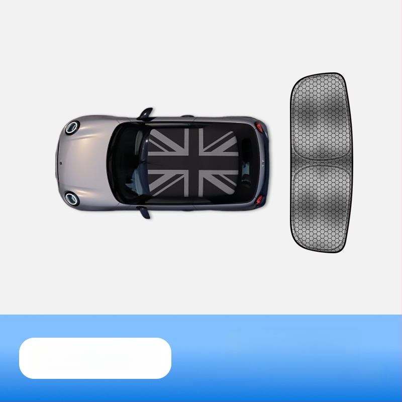 Automobilio saulės skydelis MINI Cooper iš carAwait – titano medžiaga, plokščias montavimas, logotipo spauda įmanoma