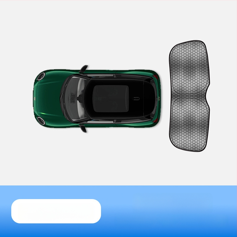 Automobilio saulės skydelis MINI Cooper iš carAwait – titano medžiaga, plokščias montavimas, logotipo spauda įmanoma