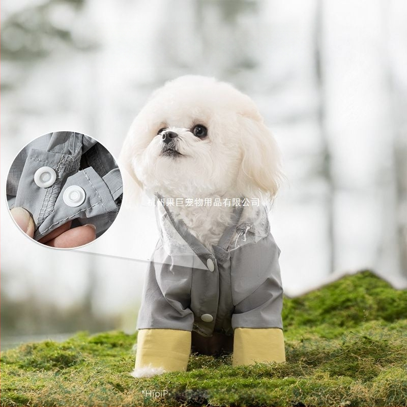 Αδιάβροχο για σκύλους – αντιανεμικό, ανακλαστικό, ρυθμιζόμενο, PVC ύφασμα, υδατοαπωθητικό στρώμα PU (για άνοιξη-καλοκαίρι)