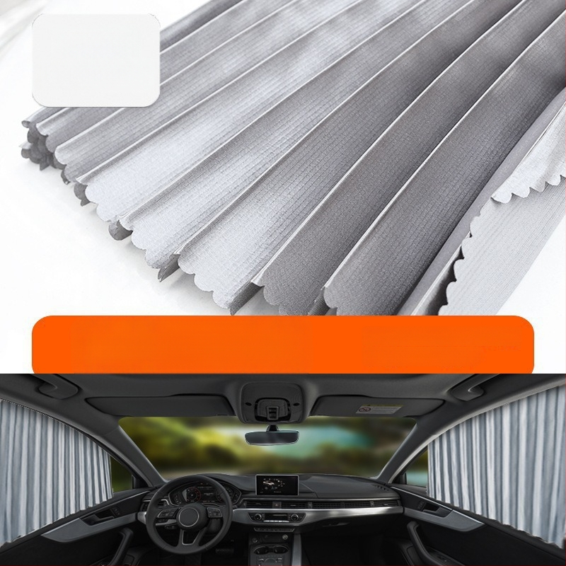 Parasolar auto din plasă de nylon, fixare magnetică, universal pentru geamul mașinii, protecție solară și izolare termică