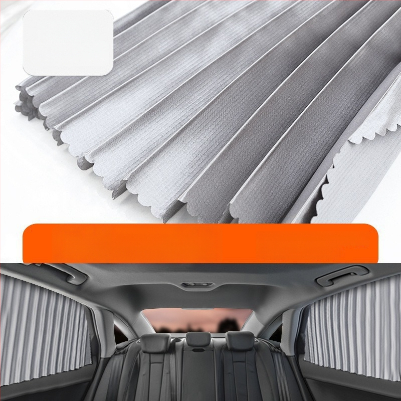 Parasolar auto din plasă de nylon, fixare magnetică, universal pentru geamul mașinii, protecție solară și izolare termică