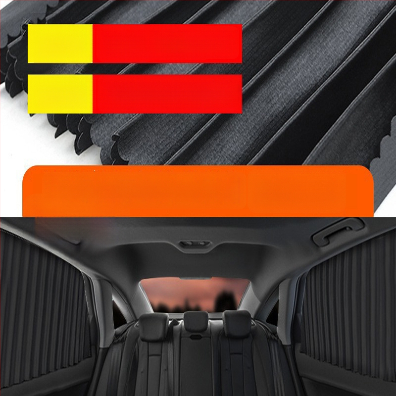 Parasolar auto din plasă de nylon, fixare magnetică, universal pentru geamul mașinii, protecție solară și izolare termică