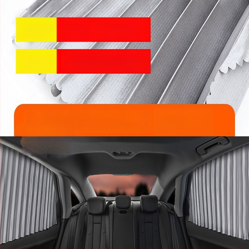 Parasolar auto din plasă de nylon, fixare magnetică, universal pentru geamul mașinii, protecție solară și izolare termică