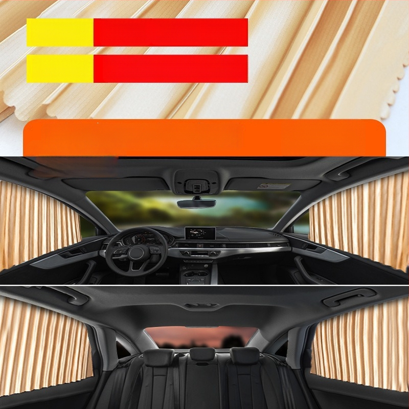 Parasolar auto din plasă de nylon, fixare magnetică, universal pentru geamul mașinii, protecție solară și izolare termică