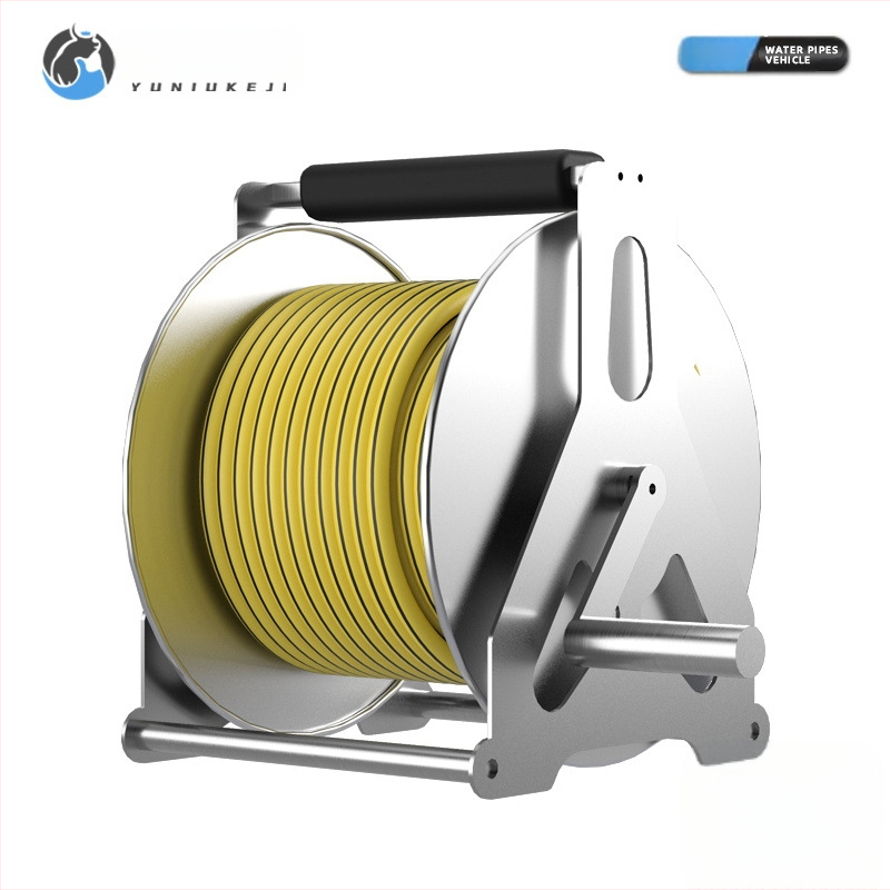 Sangmei Ролка за маркуч за домашно миене на автомобили и съхранение на водна пушка, навивател за маркуча за градинско поливане