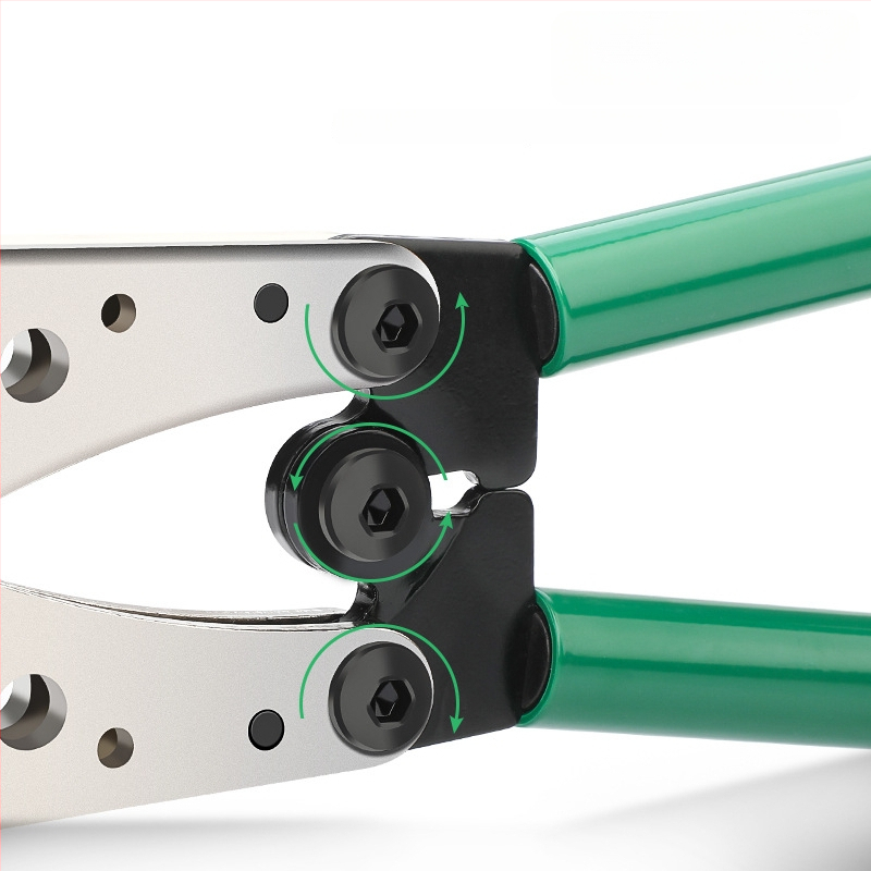 Tuosen HX-50B kabelių presavimo replės elektrininkams su varine nosimi, aukšto anglies plienas, svoris 1.07