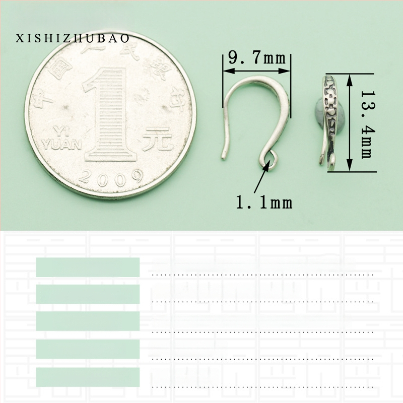 S925 sidabro ausų kabliukas – vintage matinė apdaila, mažas gėlių totemas, pusiau gatavas DIY papuošalas