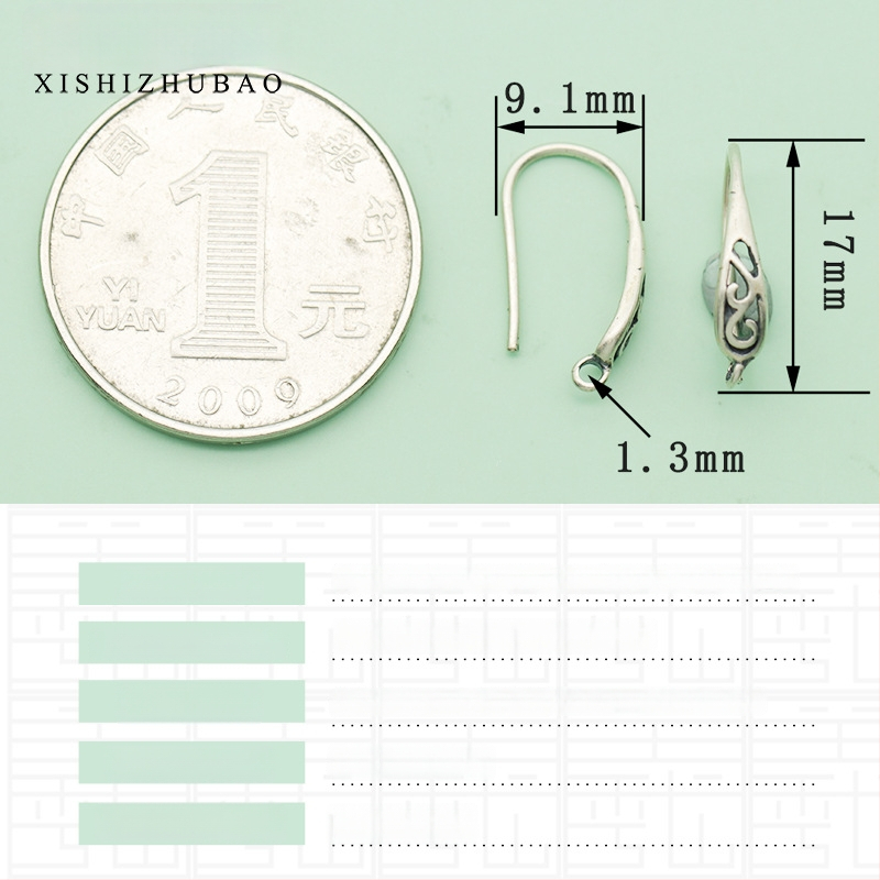 S925 sidabro ausų kabliukas – vintage matinė apdaila, mažas gėlių totemas, pusiau gatavas DIY papuošalas