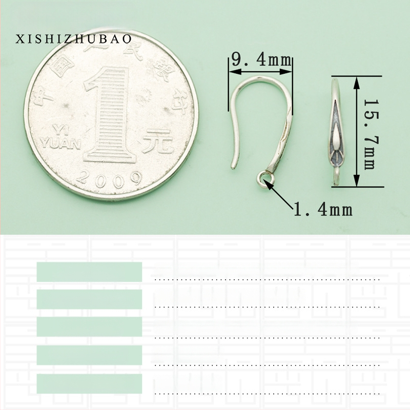S925 sidabro ausų kabliukas – vintage matinė apdaila, mažas gėlių totemas, pusiau gatavas DIY papuošalas