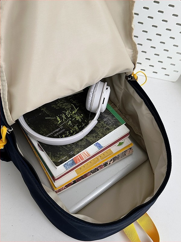 Dicarlo унисекс раница за училище от найлон, принт с букви, съвместима с 14-инчов лаптоп, водоустойчива, извити презрамки