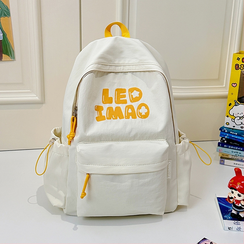 Dicarlo унисекс раница за училище от найлон, принт с букви, съвместима с 14-инчов лаптоп, водоустойчива, извити презрамки