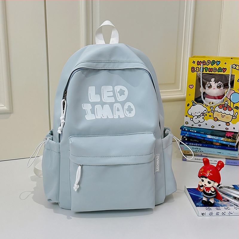 Dicarlo унисекс раница за училище от найлон, принт с букви, съвместима с 14-инчов лаптоп, водоустойчива, извити презрамки