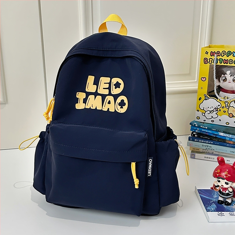 Dicarlo унисекс раница за училище от найлон, принт с букви, съвместима с 14-инчов лаптоп, водоустойчива, извити презрамки