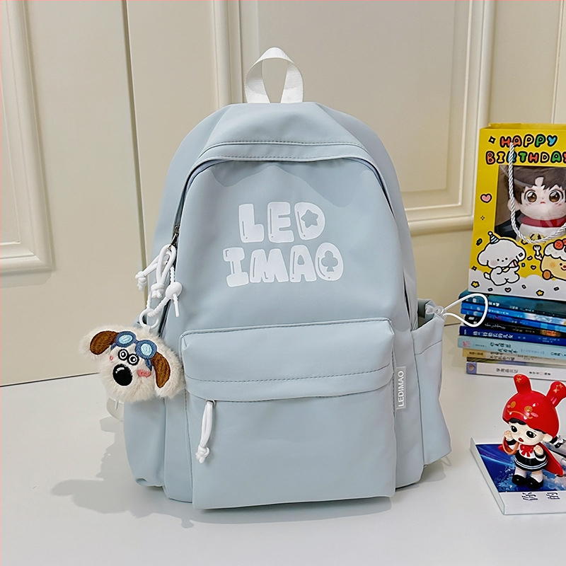 Dicarlo унисекс раница за училище от найлон, принт с букви, съвместима с 14-инчов лаптоп, водоустойчива, извити презрамки