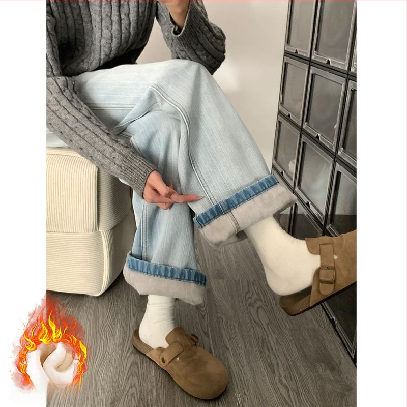 Nėščiųjų džinsinės kelnės laisvo kirpimo, 3/4 ilgio, chenille audinys, spandex iki 30%