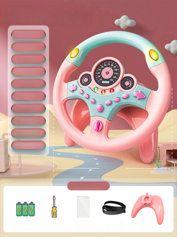Hátsó ülésre tervezett gyerekeknek kormány – vezetési szimuláció, műanyag, 0–3 éveseknek