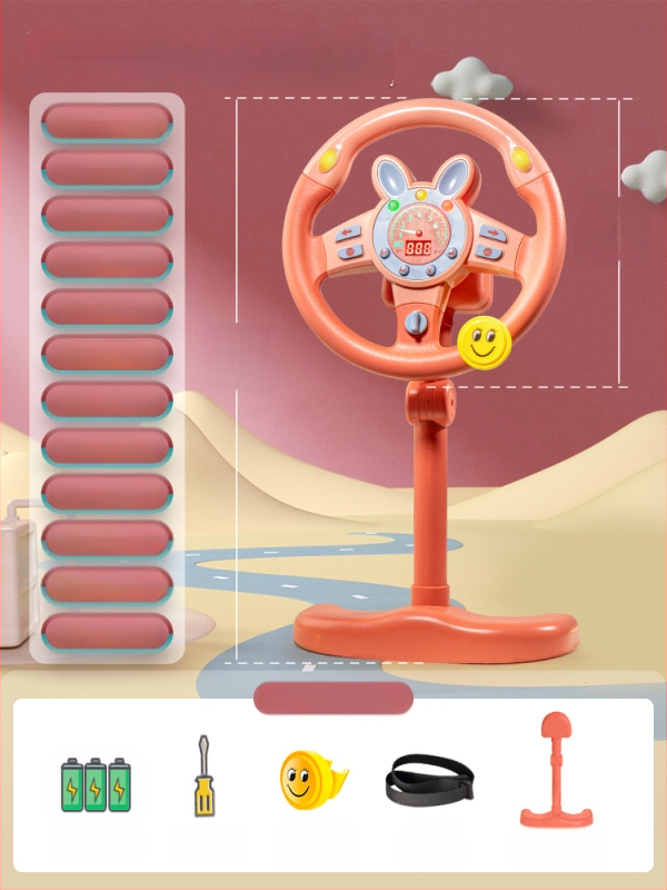 Hátsó ülésre tervezett gyerekeknek kormány – vezetési szimuláció, műanyag, 0–3 éveseknek