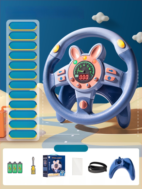 Hátsó ülésre tervezett gyerekeknek kormány – vezetési szimuláció, műanyag, 0–3 éveseknek