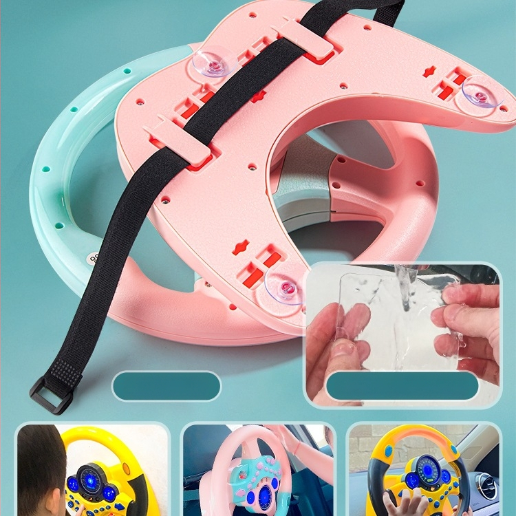 Hátsó ülésre tervezett gyerekeknek kormány – vezetési szimuláció, műanyag, 0–3 éveseknek