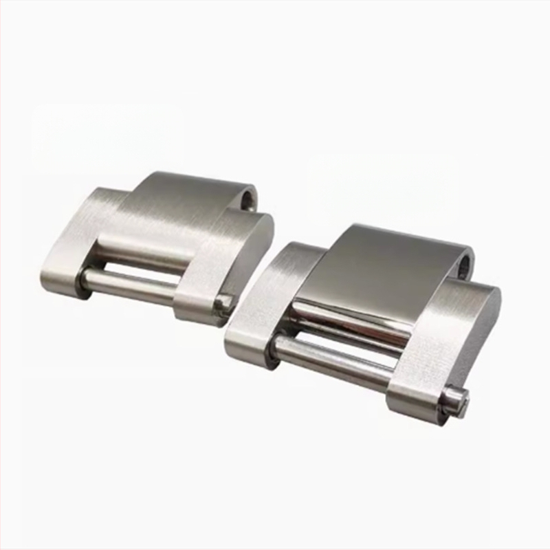 Nerūsējošā tērauda pulksteņa siksna ar slēptu trīs saišu paplašinājumu, matēts virsma, skrūvju savienojumi