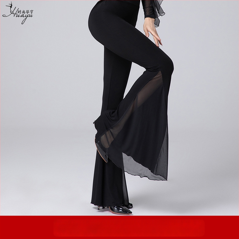 Huayu Dance Elegantne hlače od modalnog materijala sa zvonastim krojem za latino plesove i vježbu