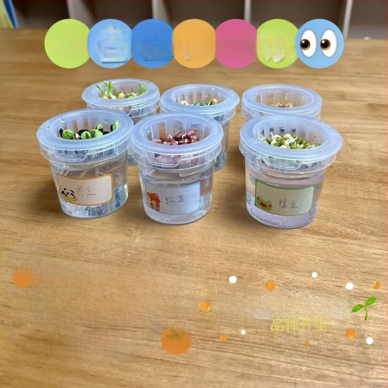 Hidroponski set za sjemenke graha u glaziranoj porcelanskoj posudi za kućno vrtlarenje, podno postolje, otporan na koroziju