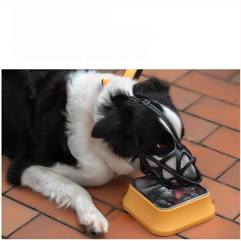 Psi maska za sprečavanje ugriza, lajanja i hranjenja, s nastavkom za piće vodu i uređajem protiv lajanja - Hao mark, poliester