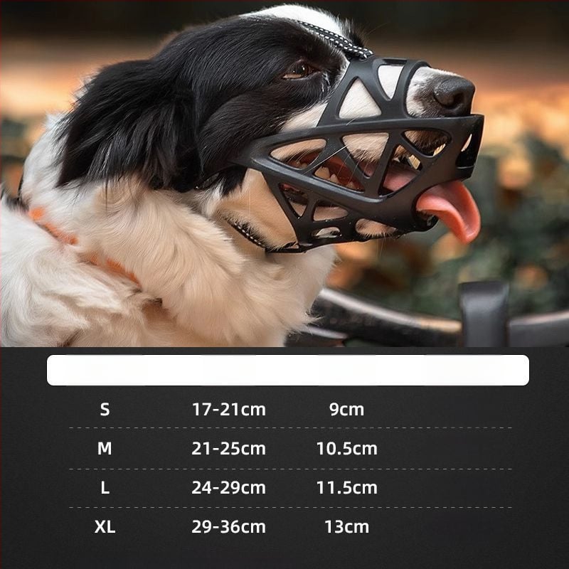 Psi maska za sprečavanje ugriza, lajanja i hranjenja, s nastavkom za piće vodu i uređajem protiv lajanja - Hao mark, poliester