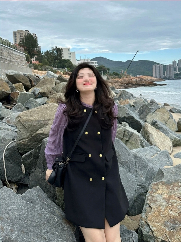 Рокля с дълги ръкави в patchwork стил, френски стил, винтидж шик силует, овча вълна с PVC като основна тъкан, пролет 2025 издание