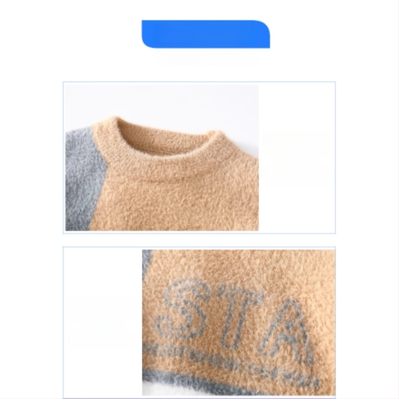 Vyrinis megztinis iš Mink Velvet – storas, laisvas kirpimas, pusaukštė apykaklė, 100% viskozė