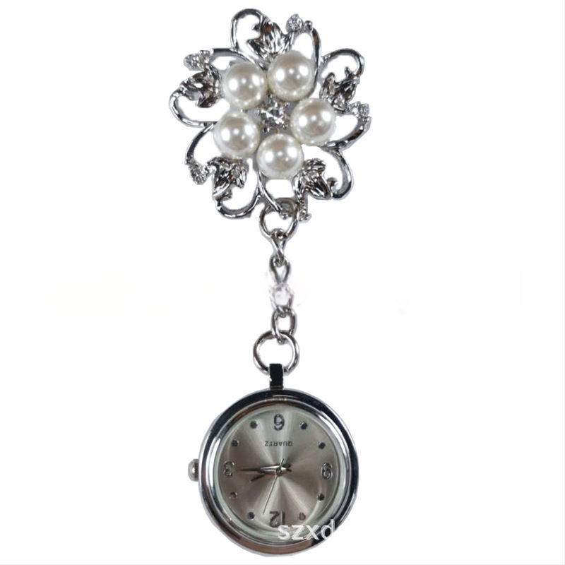 Ρολόι τσέπης με κίνηση quartz, διακριτικά διαμάντια, χαριτωμένο σχέδιο με νοσοκόμα και γιατρό σε καρτούν, ένδειξη με τρεις δείκτες, κατάλληλο για εξετάσεις