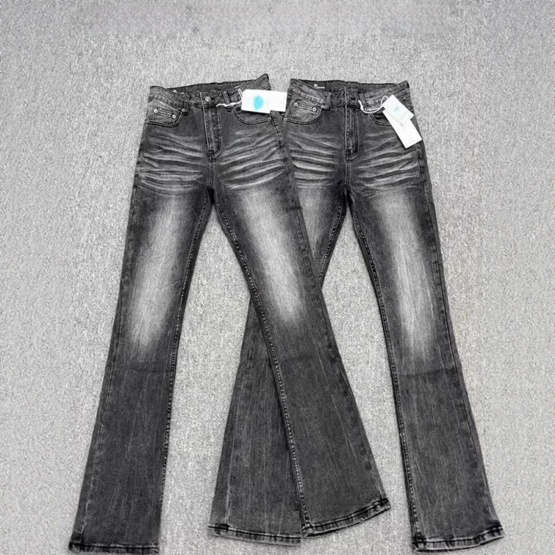 Τζιν 517, αμερικάνικού στυλ Cleanfit, πλυμένα, με χαμηλό μέσο, φερμουάρ, φαρδιά πόδια