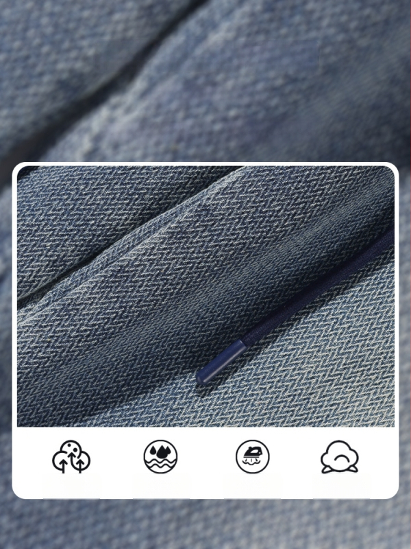 Τζιν με μοτίβο αστεριών, απαλό ντένιμ, χαλαρή γραμμή, ευθύ παντελόνι, μεσαία μέση