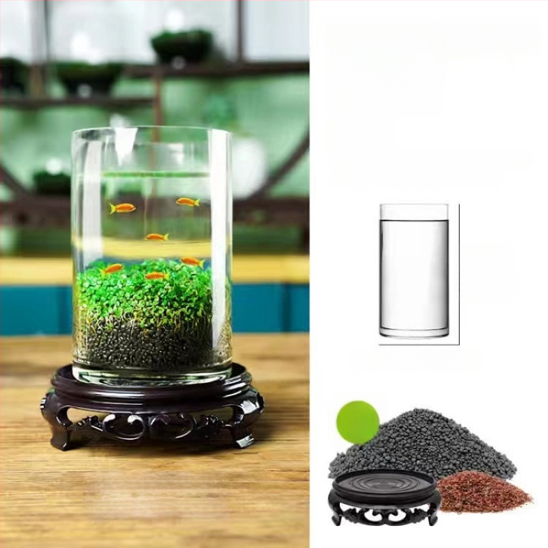 Хидропонна стъклена бутилка – настолен микро ландшафт аквариум с водни растения през четирите сезона; марка Other Homes; материал: магнитни материали