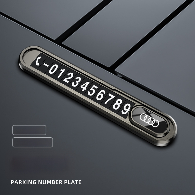 Метална табелка за временно паркиране и преместване на автомобил, светеща в тъмното, без персонализация