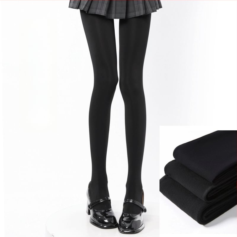 Najlon tajice od poliestera s flec podlogom, japanski stil, 70-80% poliester, podiže stražnjicu, oblikuje noge, jednobojni uzorak