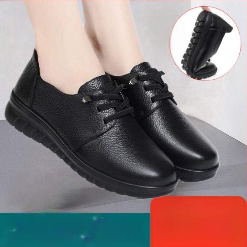 Dámske kožené topánky z teľacej kože na každodenné nosenie s elastickým pásom, EVA stielka, MD podrážka, nízky podpätok 1-3 cm