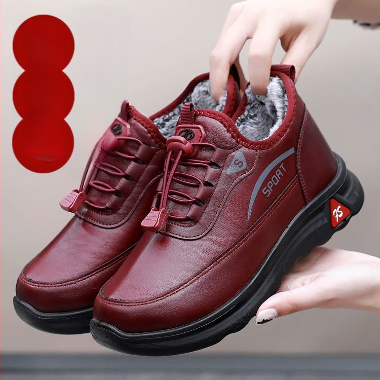 Zimné dámske topánky z textilu s fleecovou podšívkou, vysoký vršok, okrúhla špička, gumová podrážka