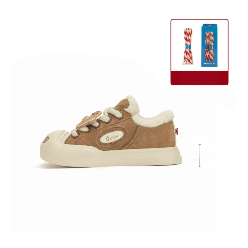 Платнени обувки Ouder Smiler Open Smile за възрастни, нисък модел (0-3 cm), предно връзване, платнена горна част, гумена подметка, EVA стелка