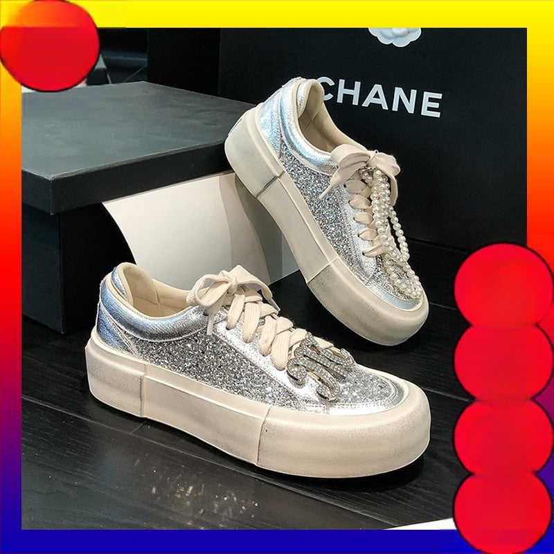 Adidași din pânză în stil coreean, înălțime mid-top 3-7 cm, talpă din cauciuc, șireturi în față, crește în înălțime