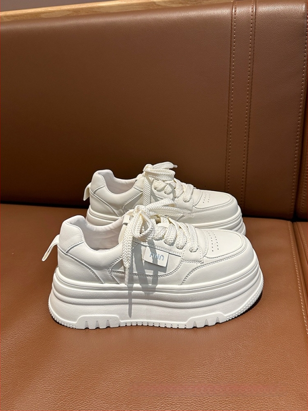 Sneakers casual pentru femei, partea superioară din pluș artificial, închidere cu șireturi, talpă plată mică, 0–1 cm, branț din piele de porc